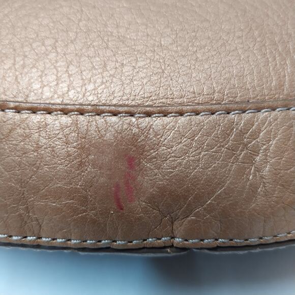 Cole Haan Metallic Brown Leather Zipper Closure Hobo Shoulder Bag - Picture 7 of 16